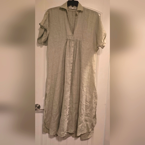 ZARA Linen the Lovina Dress - Picture 3 of 9